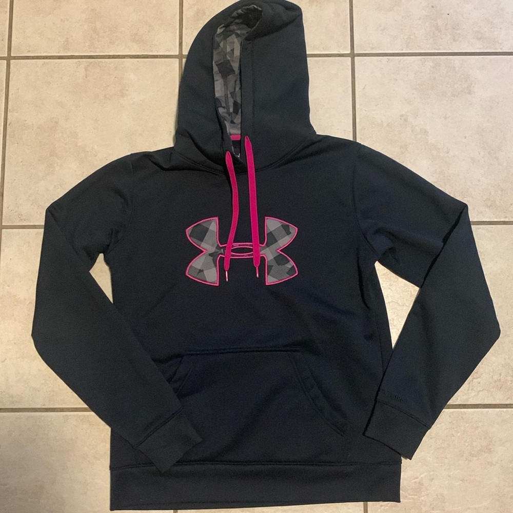 Women’s Under Armour UA STORM Small, Black & Hot Pink Hoodie